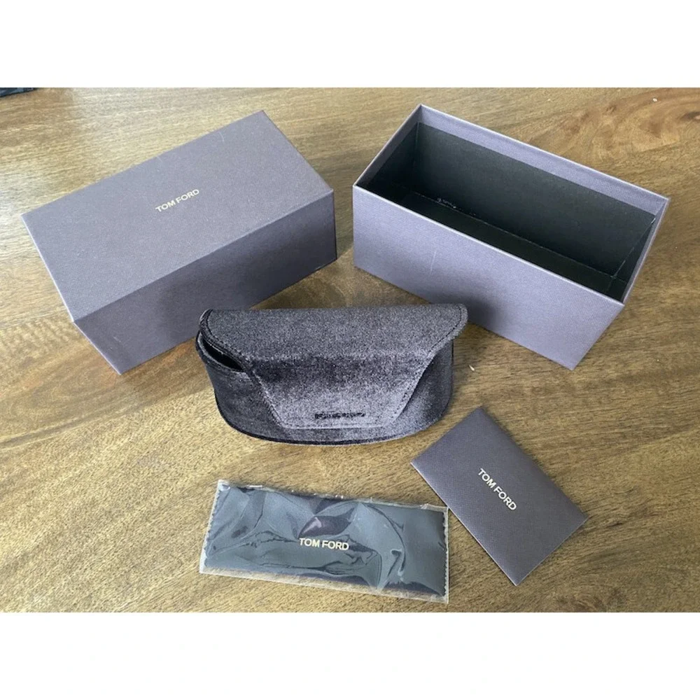 Tom Ford Brown Felt Eyeglass/sunglass Case with box, New